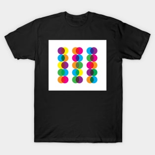 Rainbow Colorful Circles Pattern T-Shirt